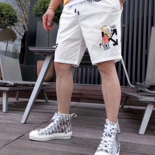 2019夏季潮款短裤欧洲站时尚印花五分裤速干运动沙滩裤宽松潮流裤子批发图2