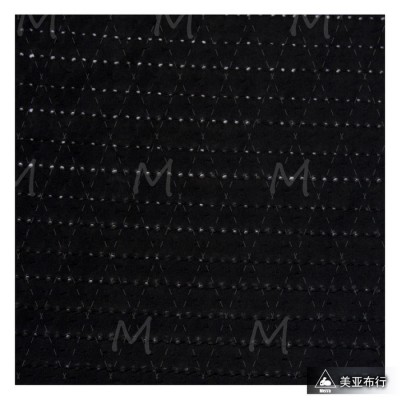 **批发多色带孔全涤针织提花时装女装轻薄透气微透布面料