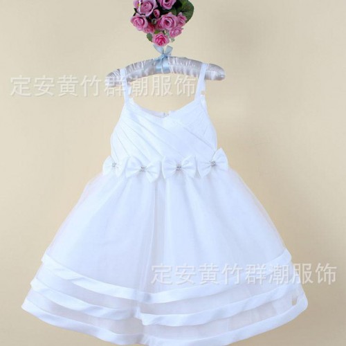 爆款婚纱礼服童装 时尚欧美童裙 出口 H9066 三色可选图3
