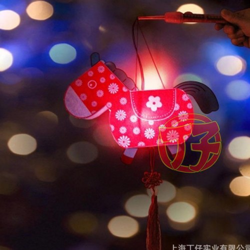一件代发小马纸灯笼DIY手工材料包中秋节日儿童提花灯无忧版图3