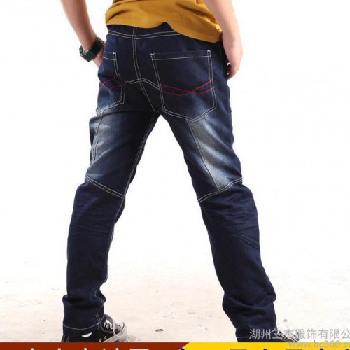 三杰服饰 特价童装牛仔裤批发 儿童裤子韩版 男童牛仔直筒裤图2