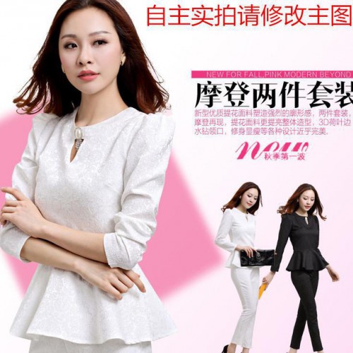 气质套装,水钻套装,上衣裤子,早秋套装,气质早秋套装,2014新款小详图3