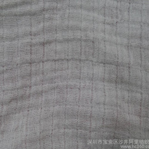 2015新品女装童装面料 全棉双层皱布 绉布面料 提花格皱布图2
