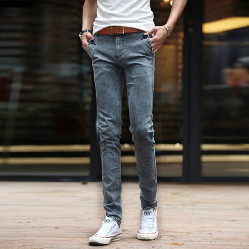 2015春季新款男装牛仔裤 男式修身直筒小脚青年男生牛仔长裤子