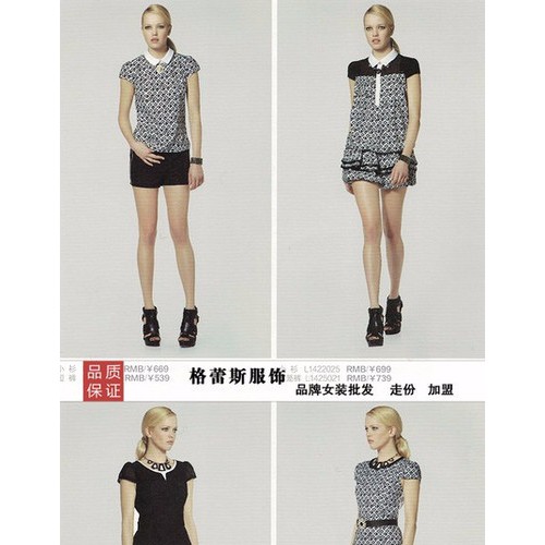 广东深圳品牌服饰货源批发大码连衣裙时尚小衫裤子图2