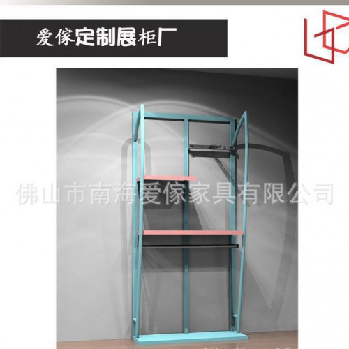 佛山服装店货架展示架童装店货架展示架上墙金属货架展示图2