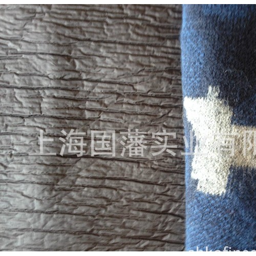 粗针织提花毛纺复合30D尼丝纺面料图3