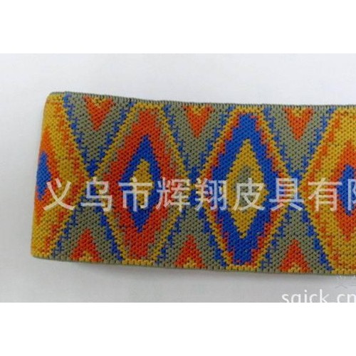 新款 ZARA 5CM宽 女士提花松紧腰带 弹力腰封图1