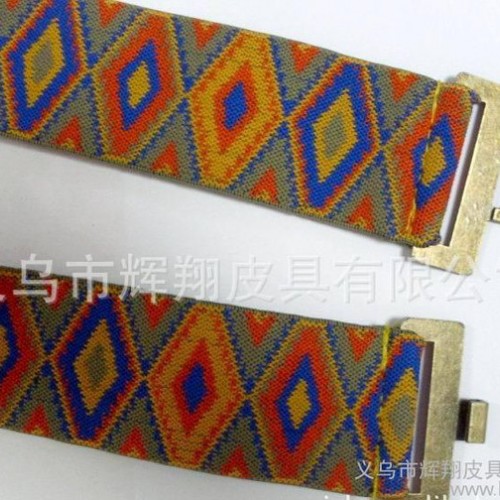新款 ZARA 5CM宽 女士提花松紧腰带 弹力腰封图3