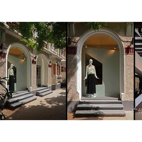 供应时尚女装店面装修  服装橱窗设计 裤子展示柜 创意服装展柜图1