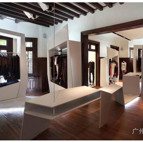 供应时尚女装店面装修  服装橱窗设计 裤子展示柜 创意服装展柜图3