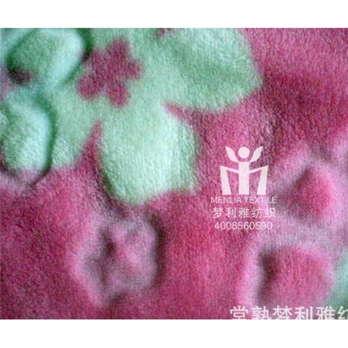 直销经编法兰绒 加厚法兰绒 剪花提花刷花压花法兰绒面料图3