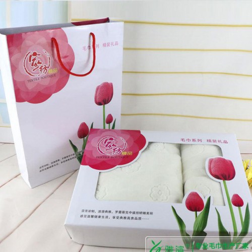订做 毛巾浴巾三件套 提花割绒纯棉礼品毛巾 订做企业LOG图2