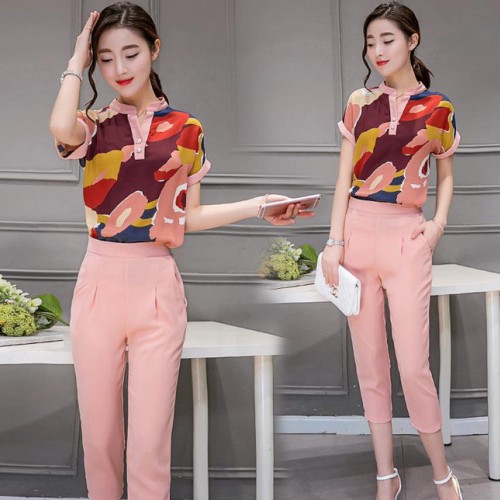 女式休闲套装品6891#休闲套装夏季新款时尚潮夏季短袖裤子两图3