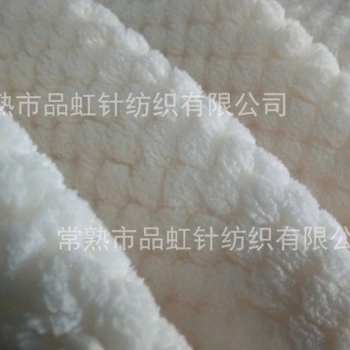 供应蜂巢珊瑚绒贝贝绒提花珊瑚绒图2