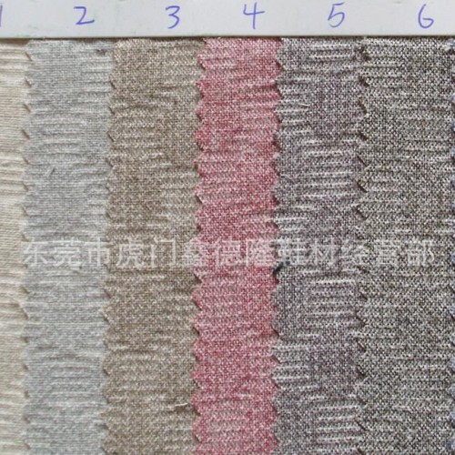 GB144新款麻棉色织布 色织提花青年布图2