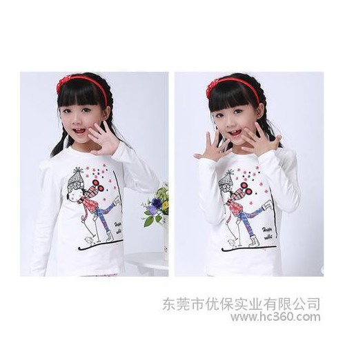 童装新款韩版童装秋冬时尚儿童童装T恤纯棉打底衫女童长袖T恤图2