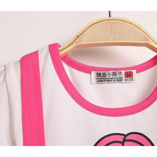 2016夏新款童装短袖女童连衣裙时尚韩版可爱女童背带裙地摊货图3