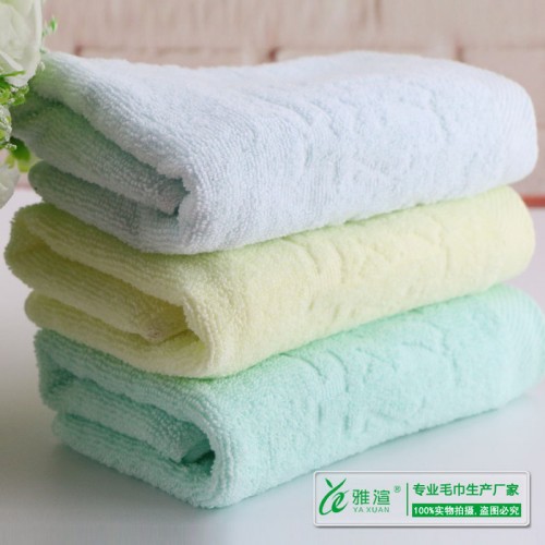 雅渲厂家订做素色提花纯棉毛巾定制大桥鸡精logo广告促销礼品毛巾图3