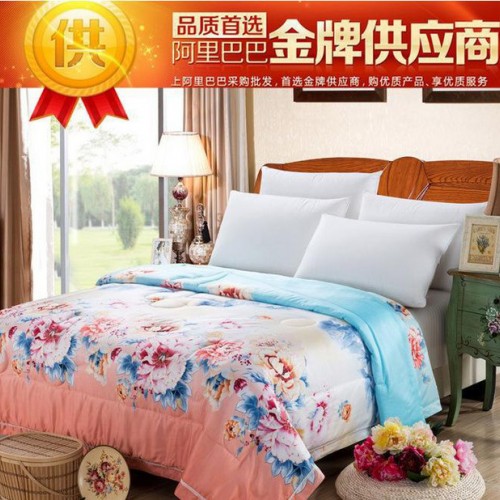2015提花仿真丝夏被 单双人空调被 一件代发好品质夏凉被微图3