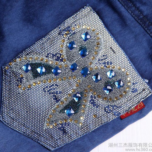 新款童装女童儿童水洗柔软牛仔裤 童裤批发中大女童牛仔长裤子图3