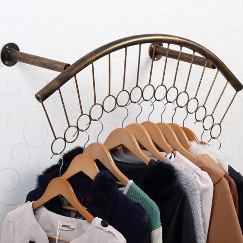 服装店童装货架 展示架壁式挂衣架上墙衣服架 服装店 衣服货架子图2