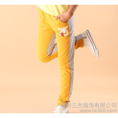 ** 童装女童休闲运动裤 儿童裤子女大童纯棉童裤批发图1