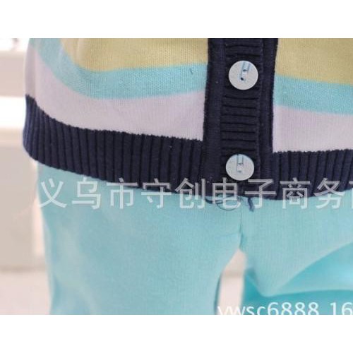 婴佳宜春秋新款儿童毛衣套装卡通小熊开衫套装品牌童装诚招代理图3