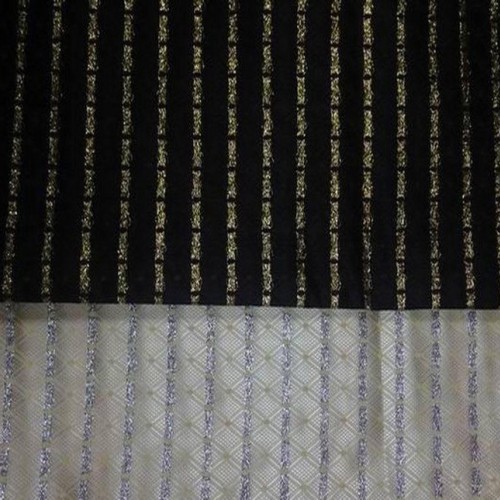 色织布菱形图案提花金银葱线布  服装鞋材箱包面料图3