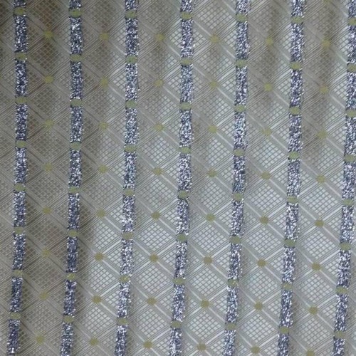 色织布菱形图案提花金银葱线布  服装鞋材箱包面料图2