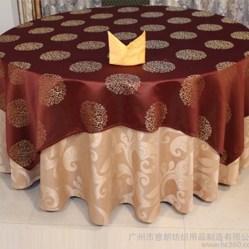 品牌家纺 酒店桌布 欧式时尚 提花台布 婚庆宴会圆桌台布图3