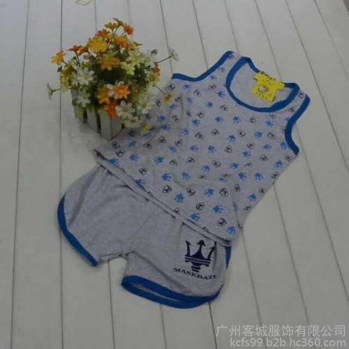 便宜中小童装套装t恤清仓批发 厂家处理库存尾货印花男女童装套装图3