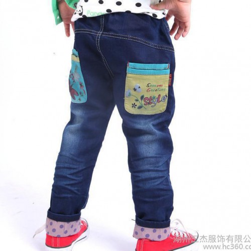 童装女童牛仔裤 厂家牛仔裤直销 儿童裤子小童全棉软牛仔裤批发图2