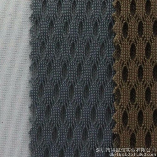 镂空蕾丝网布 空气层色织粗针单双面提花面料编织布 针织网布图3