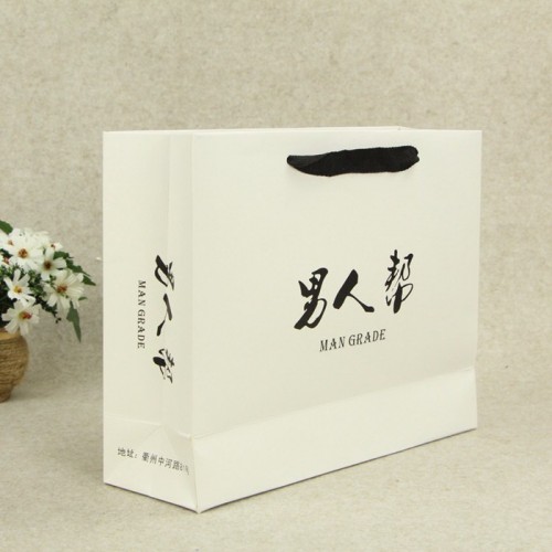 创意童装纸袋 服装手提袋 男装纸袋 白卡纸袋定做 可定制logo图2