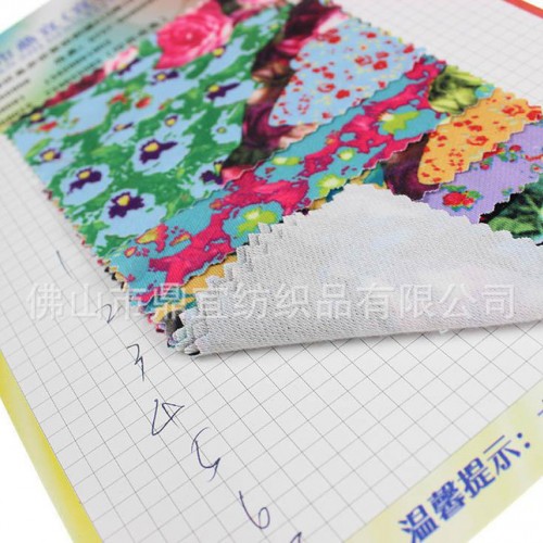 直销 流行时尚女装童装面料 爆款针织印花面料 转移印花面料图2