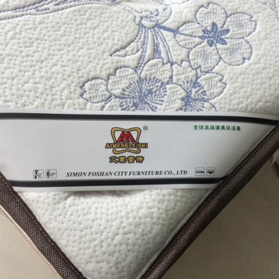 赛蒙家具比利时进口天然乳胶提花针织布独立袋装弹簧床垫