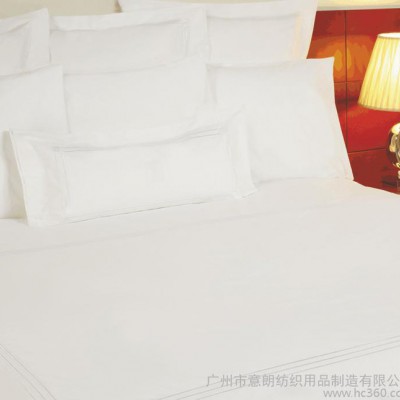 酒店客房布草 宾馆全棉加厚提花贡缎四件套床上用品套件定制