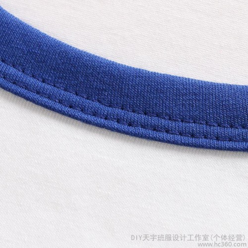 童装 短袖圆领 撞边款空白拉边T恤 印花 手绘 烫画图3