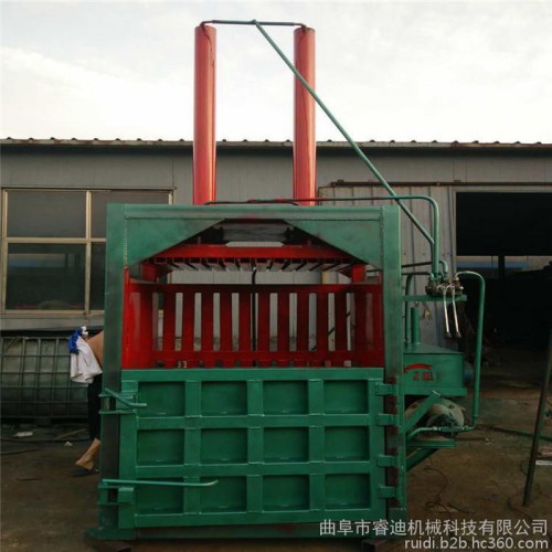 睿迪牌废铁打包机立式废铁桶压块机 布匹牛仔裤液压打包机图8