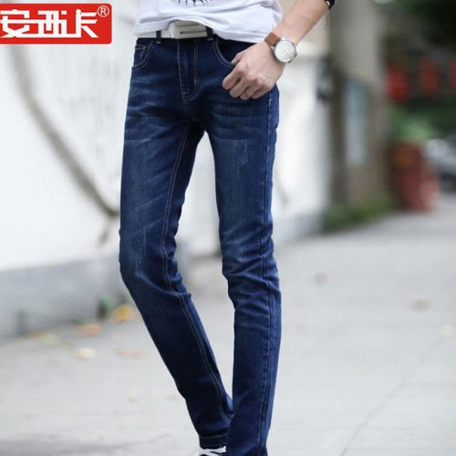 春款上新男士小脚牛仔裤男式修身显瘦牛仔裤两色牛仔 3089图1