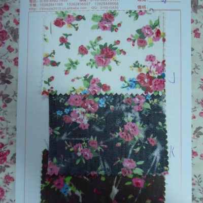 牛仔布 仿牛仔印花布 弹力牛仔印花布玫瑰牛仔印花布 牛仔印花
