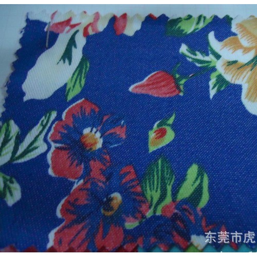 牛仔布 涤棉牛仔布 仿牛仔印花布 牛仔布图3
