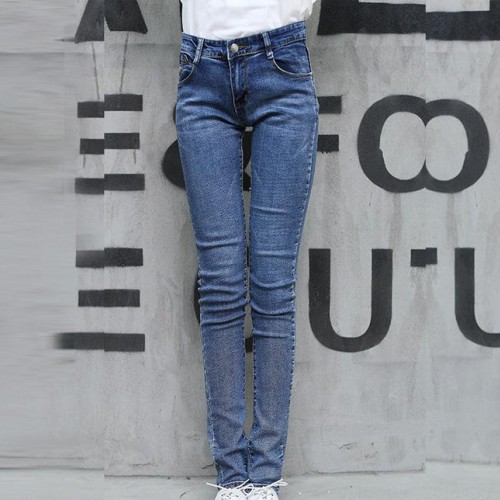 2014年韩版牛仔裤修身女式牛仔长裤女装牛仔裤中山牛仔裤小脚裤