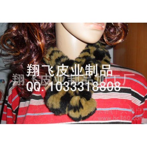 供应獭兔皮毛 皮草 围脖 小款式 獭兔毛围巾 獭兔毛小围巾 小款围脖小图3
