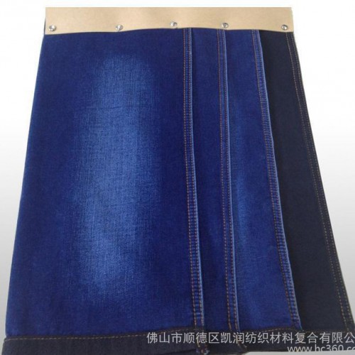 专业生产牛仔布复合摇粒绒长毛绒格仔布图3