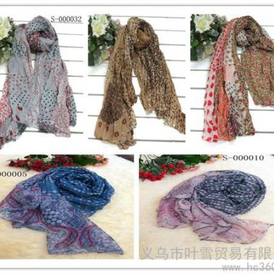 供应其他品牌WJ0810-3田园碎花围巾围脖防晒披肩丝巾