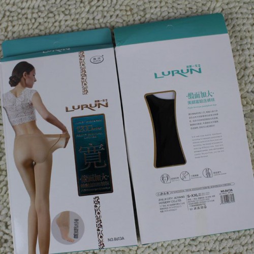 露润120D打底裤袜 缎面加宽加大美腿富姐连裤袜量大价优图3