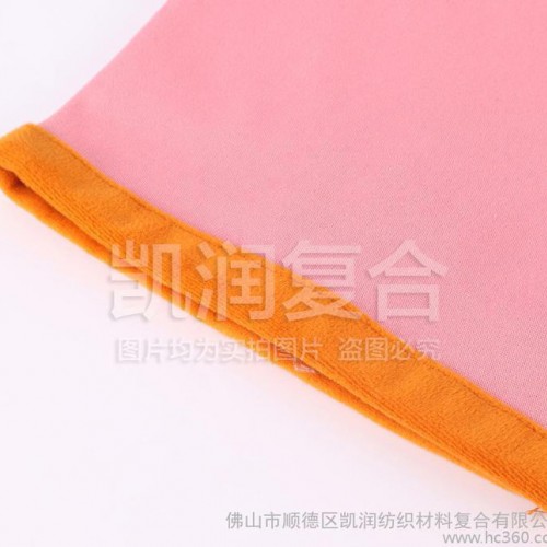 复合色布加绒面料 弹力牛仔布复合面料  复合牛仔布图2
