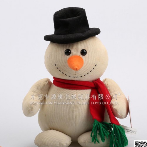 毛绒玩具 圣诞礼品 卡通雪人公仔 戴帽子围巾雪人图2